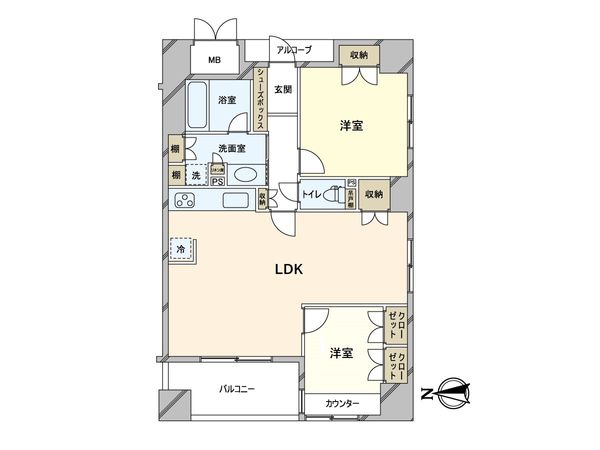 グランアッシュ谷町エクスコード 間取図(平面図)