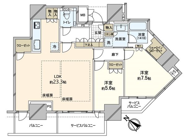 グランドメゾン上町台レジデンスタワー 間取図