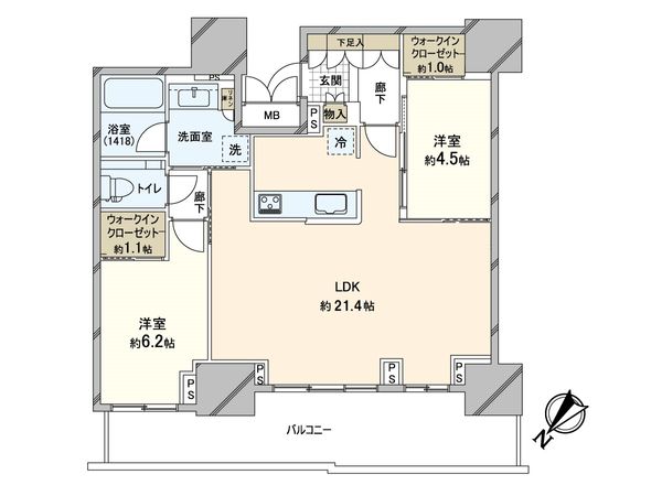 グランドメゾン上町台レジデンスタワー 間取図(平面図) グランドメゾン上町台レジデンスタワー 間取図(平面図)