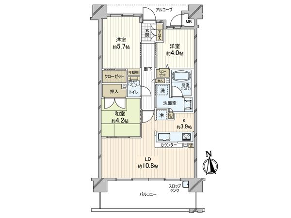 アイランドテラス深江橋 間取図(平面図)