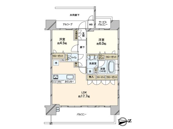 プレサンスロジェ森ノ宮 間取図(平面図)