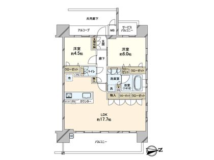 プレサンスロジェ森ノ宮 間取図(平面図)