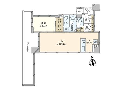ジオタワー堺筋本町 間取図(平面図)