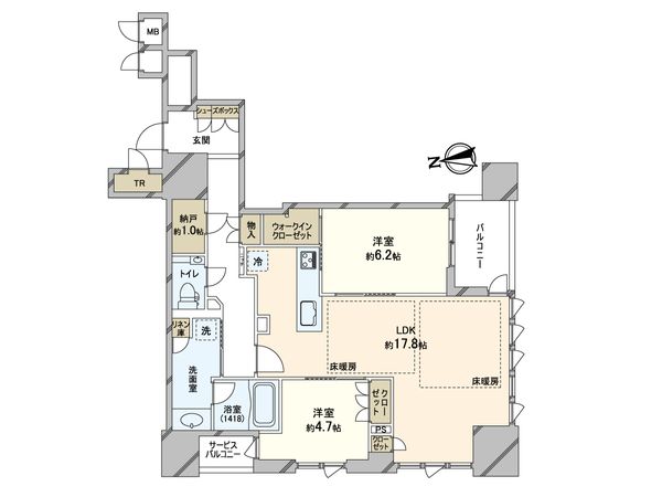 ブランズタワー谷町四丁目 間取図(平面図) ブランズタワー谷町四丁目 間取図(平面図)