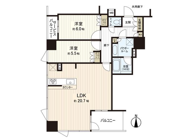 プレサンスレジェンド堺筋本町タワー 間取図(平面図)