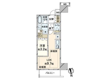 イニシア大手前 間取図(平面図)