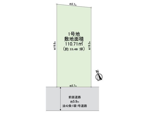 五月が丘東 1号地 区画図 五月が丘東 1号地 区画図