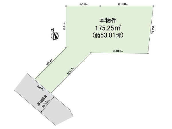 千里山西5丁目 1号地 区画図