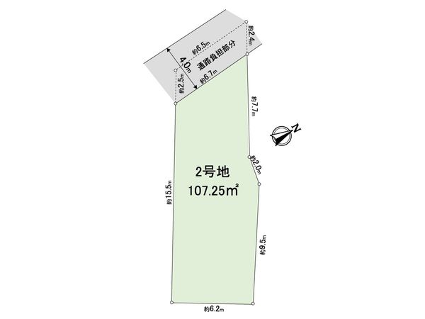 泉町1丁目 土地 二号地 区画図 泉町1丁目 土地 二号地 区画図