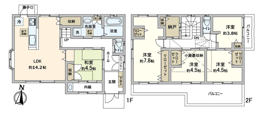 吹田市円山町 中古戸建 間取図(平面図) 吹田市円山町 中古戸建 間取図(平面図)