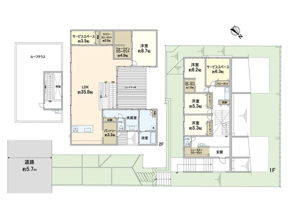 円山町 3号地 間取図(平面図) 円山町 3号地 間取図(平面図)