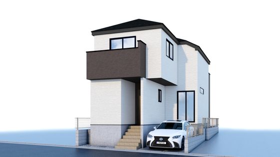 箕面市新稲5丁目 新築戸建 外観パース図