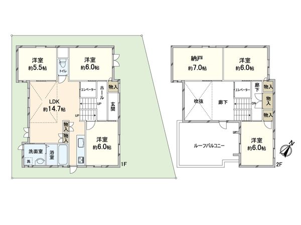五月が丘北 中古戸建 間取図(平面図) 五月が丘北 中古戸建 間取図(平面図)