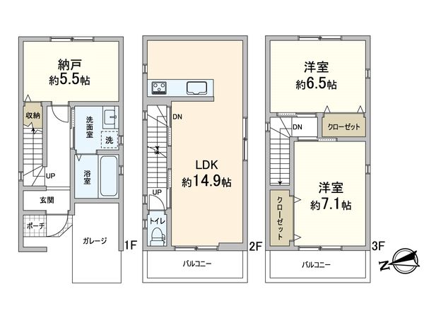 千里山西6丁目 新築戸建 間取図(平面図)