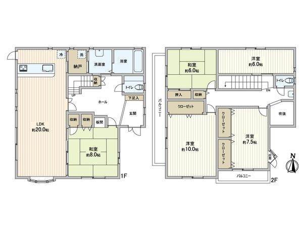 山手町2丁目 戸建 間取図(平面図) 山手町2丁目 戸建 間取図(平面図)