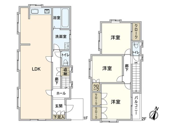 佐井寺南が丘 中古戸建 間取図(平面図) 佐井寺南が丘 中古戸建 間取図(平面図)