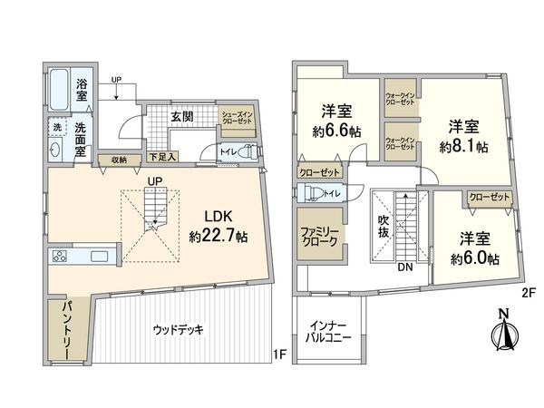 千里山月が丘 新築戸建 間取図(平面図)