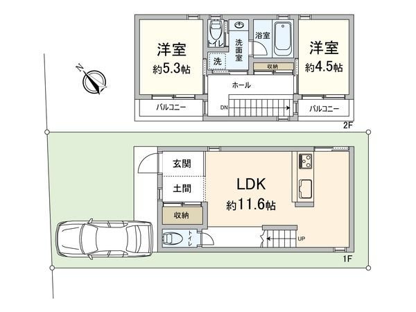 岸和田市畑町2丁目 戸建 間取図(平面図) 岸和田市畑町2丁目 戸建 間取図(平面図)