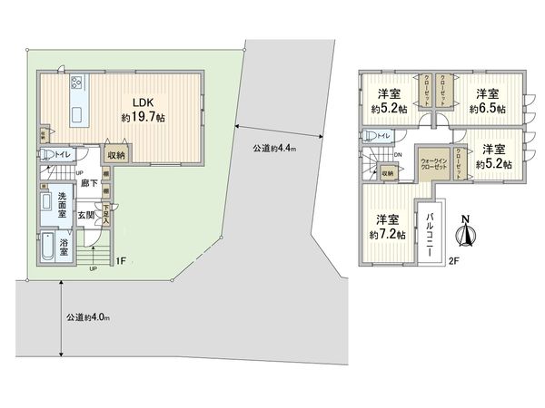 吹田市第2五月が丘南 1号地 間取図(平面図) 吹田市第2五月が丘南 1号地 間取図(平面図)