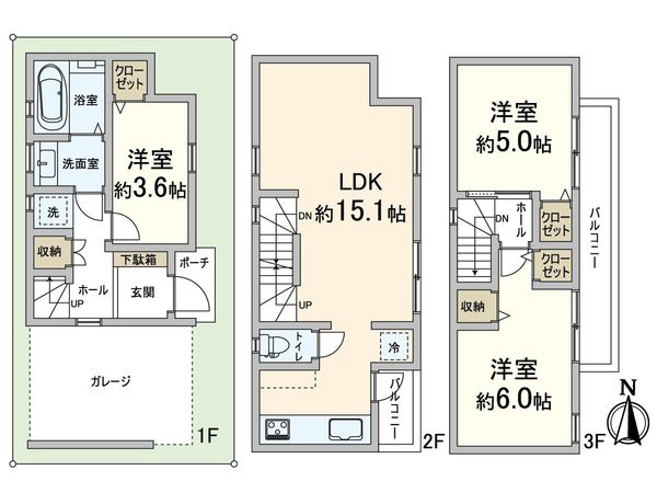 吹田市泉町2丁目 新築戸建 間取図(平面図) 吹田市泉町2丁目 新築戸建 間取図(平面図)