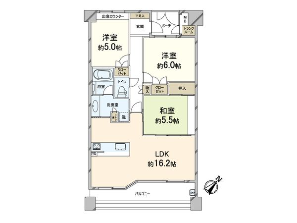 サンマンションアトレ千里山アルクレール 間取図(平面図) サンマンションアトレ千里山アルクレール 間取図(平面図)