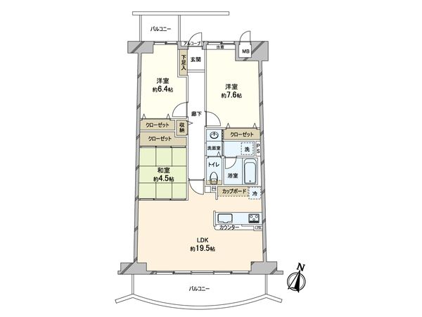藤和箕面ホームズ 間取図(平面図) 藤和箕面ホームズ 間取図(平面図)
