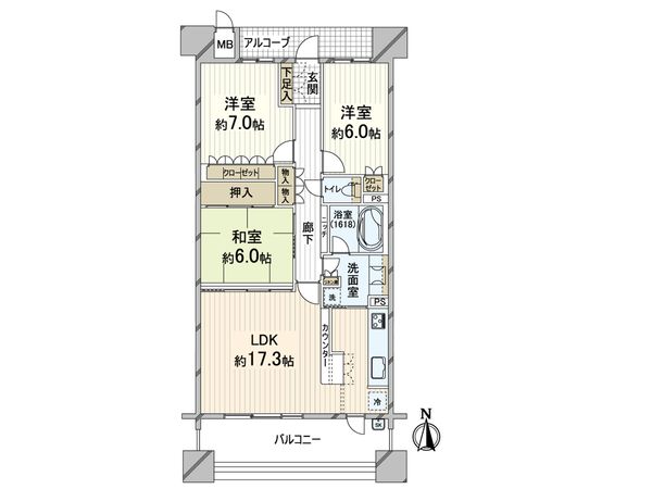 リーザス南千里 間取図(平面図) 間取図(平面図)