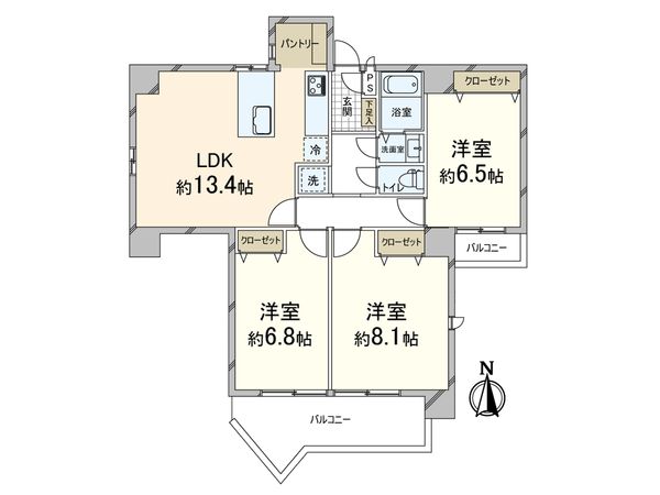 千里山ロイヤルマンション A棟 間取図(平面図) 間取図(平面図)