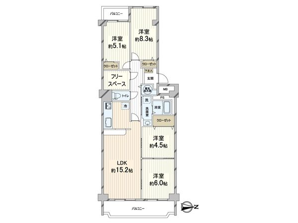 サンヴェール千里緑地公園 間取図(平面図) 間取図(平面図)