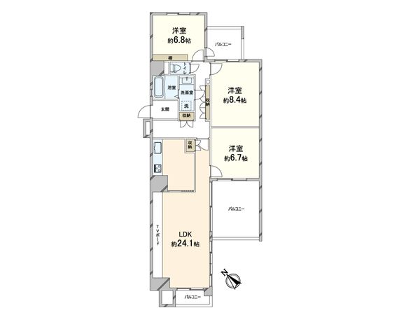 千里山ロイヤルマンション E棟 間取図(平面図) 間取図(平面図)