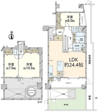 セレッソコート豊中緑地公園 間取図(平面図)