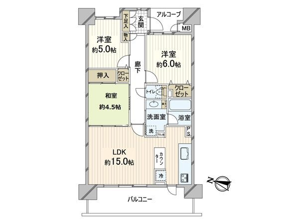 アールヴェール緑地公園 間取図(平面図) 間取図(平面図)