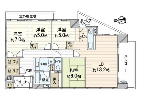 メゾン南千里シェプレ 間取図(平面図)
