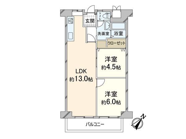 ローズコーポ千里 C棟 間取図(平面図) ローズコーポ千里 C棟 間取図(平面図)