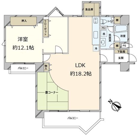 千里山ロイヤルマンション A棟 間取図(平面図) 千里山ロイヤルマンション A棟 間取図(平面図)