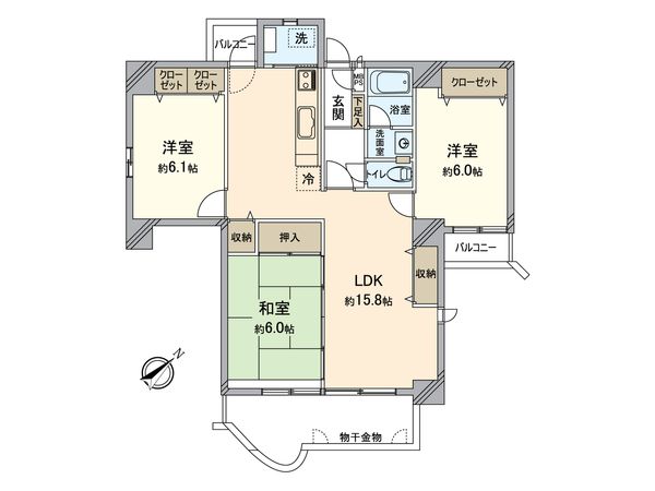 千里山ロイヤルマンション C棟 間取図(平面図)