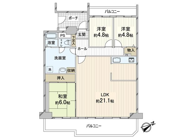 星和プラネタウン千里南第1期 間取図(平面図) 星和プラネタウン千里南第1期 間取図(平面図)