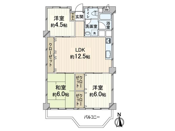 千里山パレス 間取図(平面図) 千里山パレス 間取図(平面図)