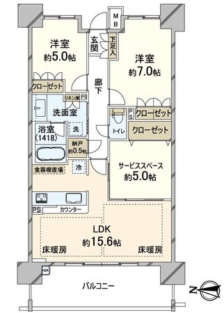 ル・サンク南千里ローレルコート 間取図(平面図) ル・サンク南千里ローレルコート 間取図(平面図)