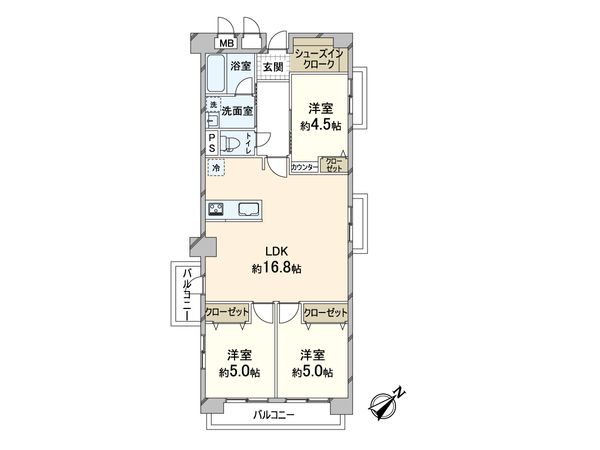 ライオンズマンション南千里 間取図(平面図) 間取図(平面図)