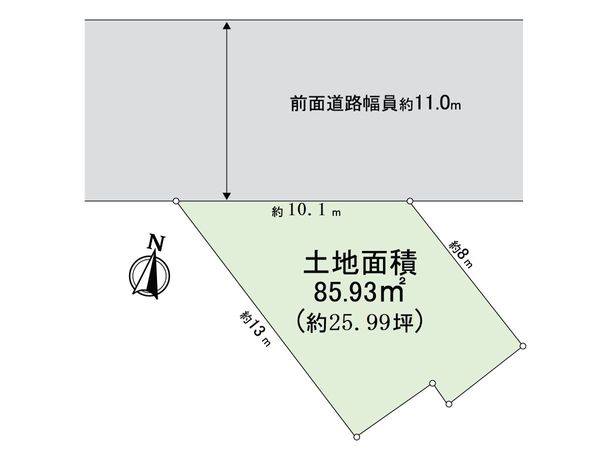 大阪市東淀川区大桐三丁目 土地 区画図
