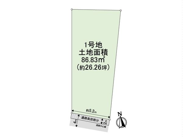 尼崎市上ノ島町1丁目 1号地 区画図 尼崎市上ノ島町1丁目 1号地 区画図