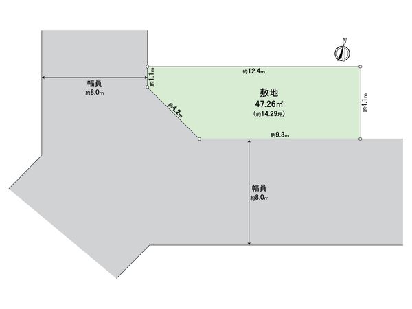 西淀川区歌島1丁目 建築条件付土地 敷地図