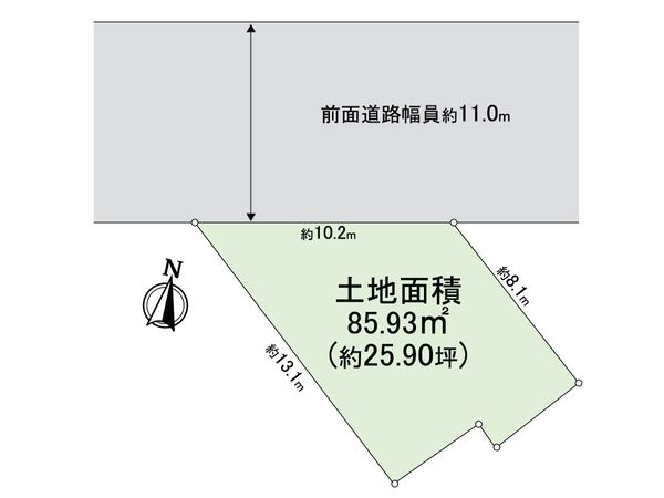 大阪市東淀川区大桐三丁目 土地 区画図