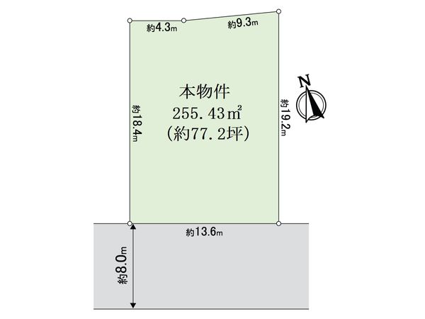 大阪市北区松ケ枝町 土地 区画図