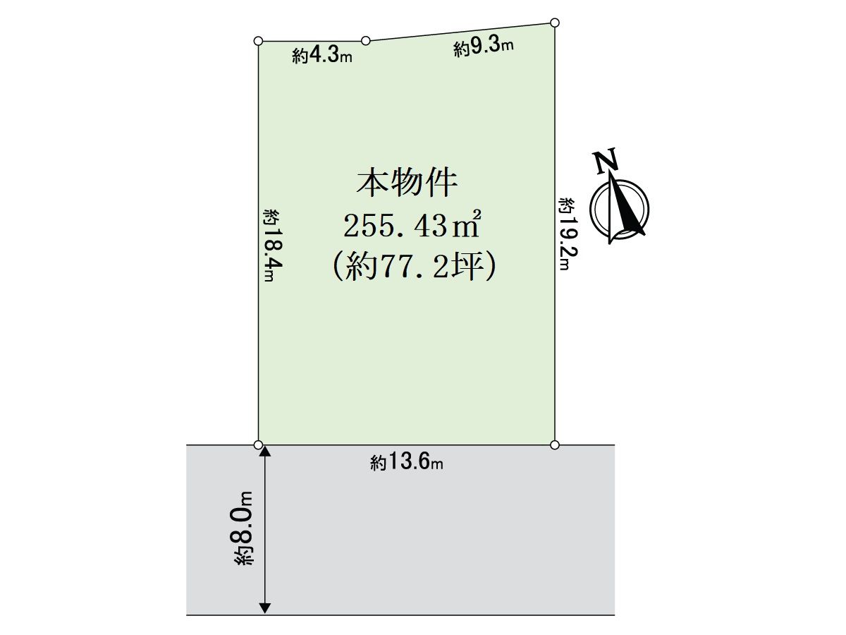 大阪市北区松ケ枝町 土地 区画図 区画図