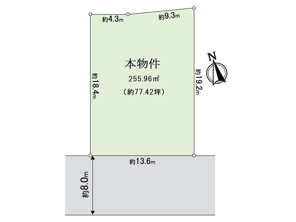 大阪市北区松ケ枝町 土地 区画図