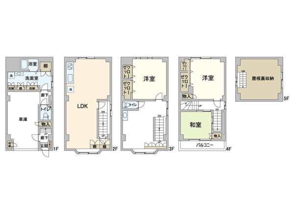 大阪市福島区吉野1丁目 戸建 間取図(平面図) 大阪市福島区吉野1丁目 戸建 間取図(平面図)