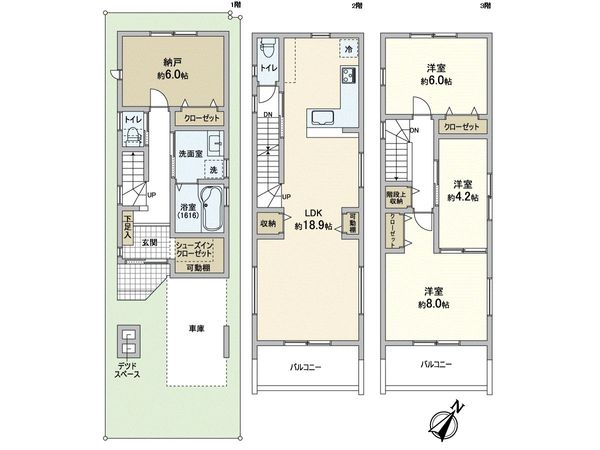 東淀川区豊里4丁目 新築戸建 間取図(平面図) 東淀川区豊里4丁目 新築戸建 間取図(平面図)