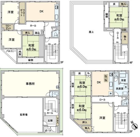大阪市西区九条南4丁目 戸建 間取図(平面図)